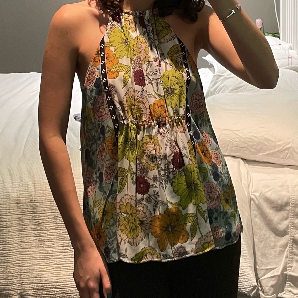 ZARA TRF Collection flowery top.